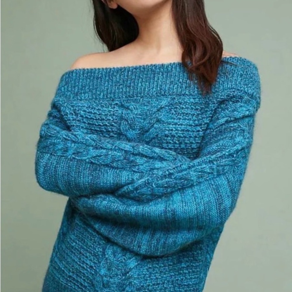 Anthropologie Off-Shoulder sweater - sleeping on snow